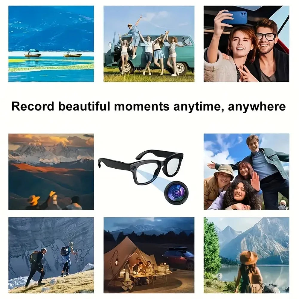 SENBONO Smart Glasses AI Translator 8MP 4K Camera Video Capture
