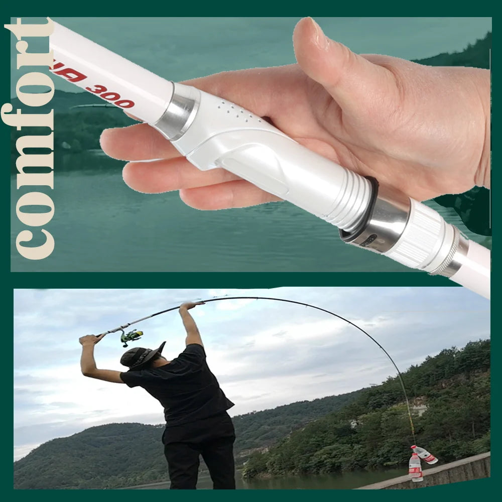 Bakawa Ultra Lightweight Telescopic Rock Fishing Rod Spinning