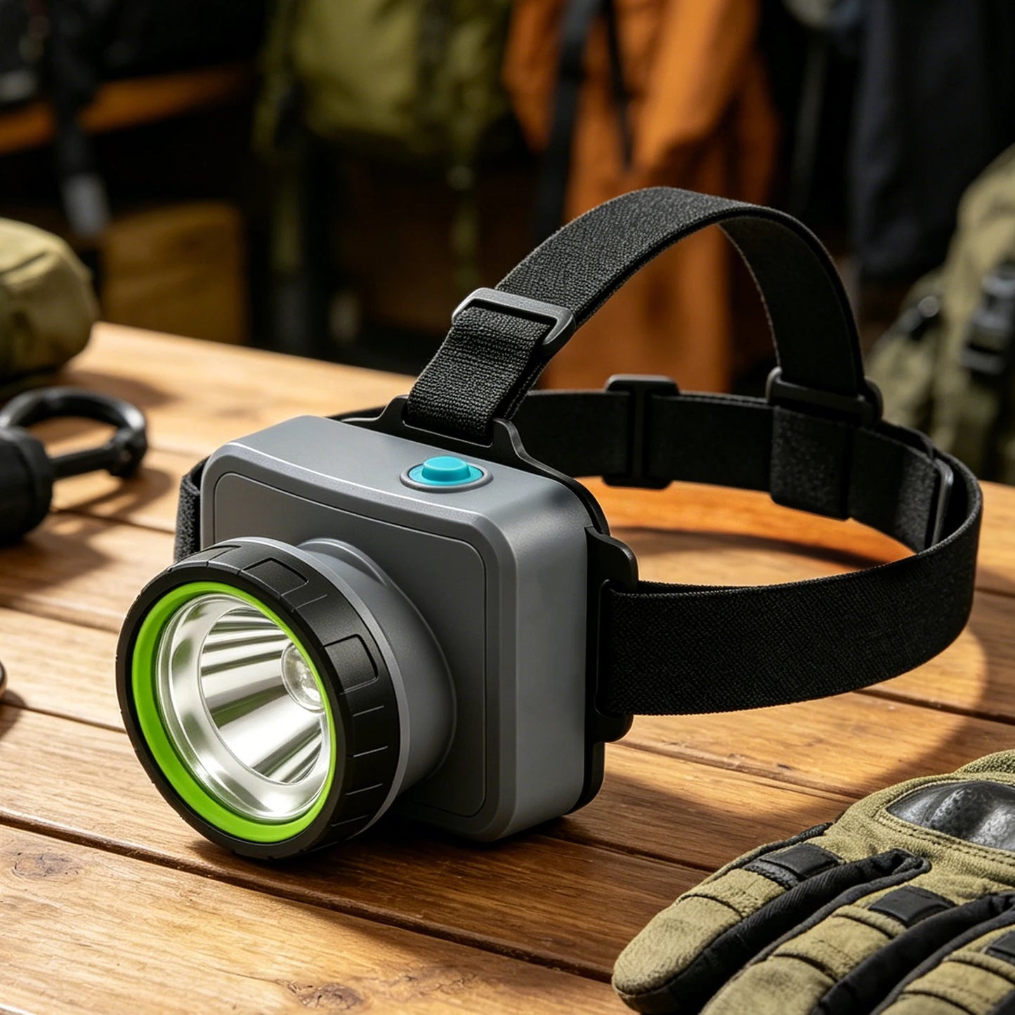 Rechargeable USB LED Headlamp With 3 Level Dimming For Outdoors