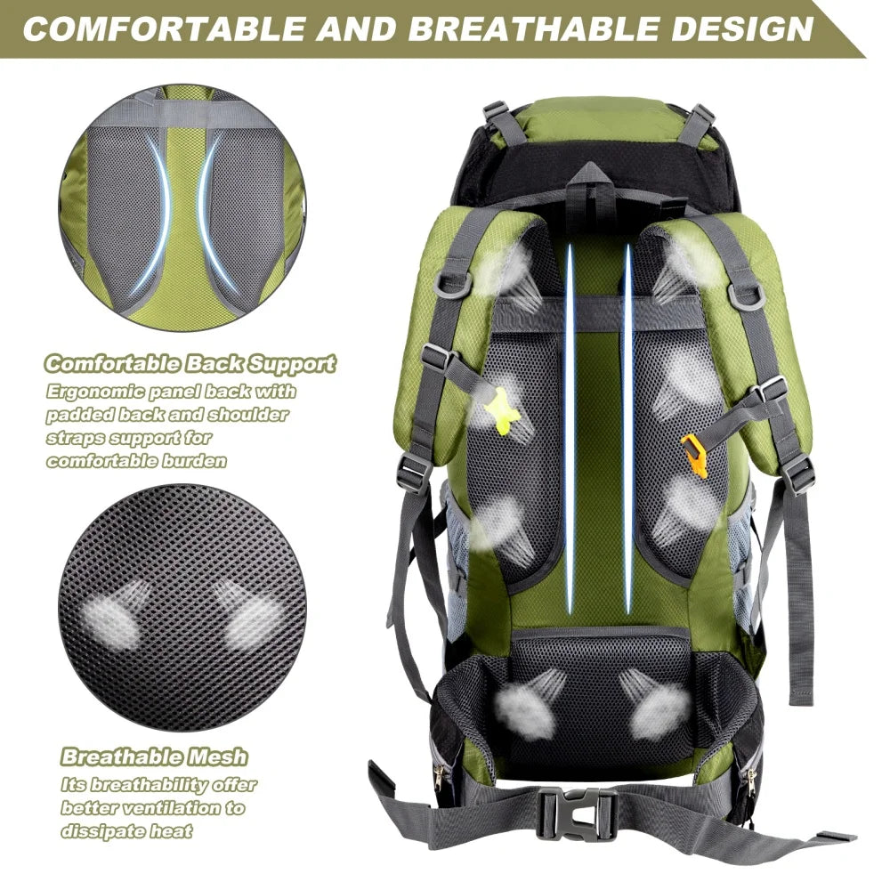 Night Cat Unisex Hiking Backpack Waterproof All Seasons Outdoor Daypack