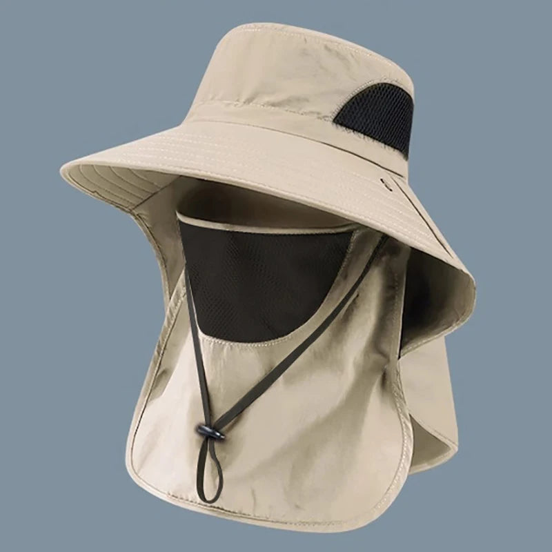 UV Protection Summer Sun Hat With Neck Flap For Outdoors