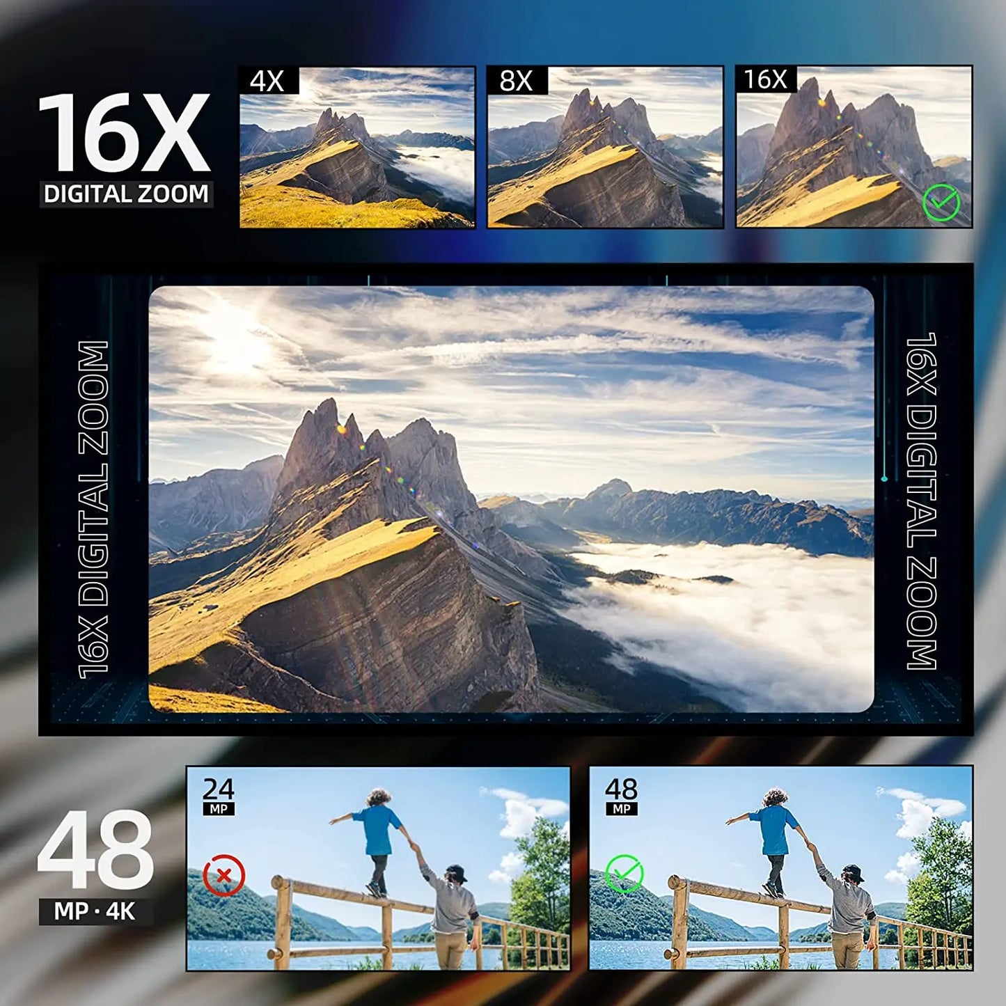 NBD Macro 4K Digital Camera With Flip Screen And 16X Zoom