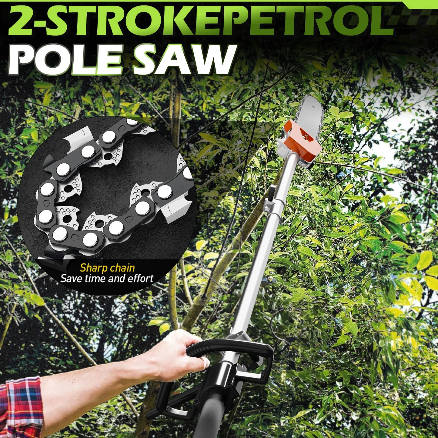 Gasoline Powered 6 In 1 Hedge Trimmer For Lawn Care