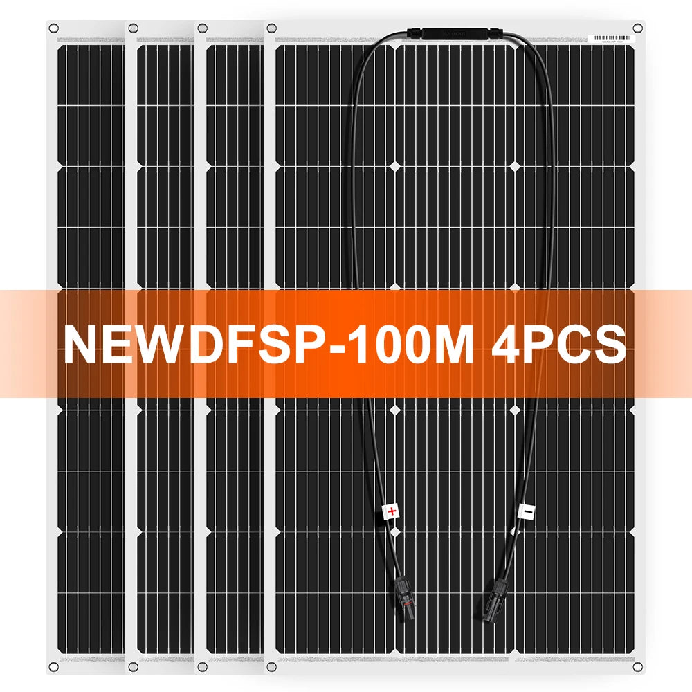 DOKIO 100W Flexible Monocrystalline Solar Panel