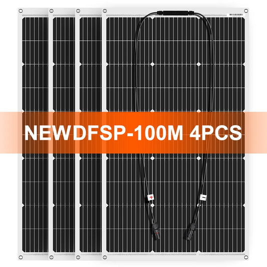 DOKIO 100W Flexible Monocrystalline Solar Panel