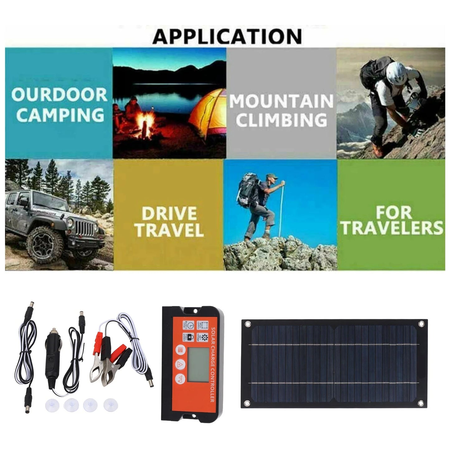 YOSOO Portable 600W Monocrystalline Solar Panel Kit with 100A Controller