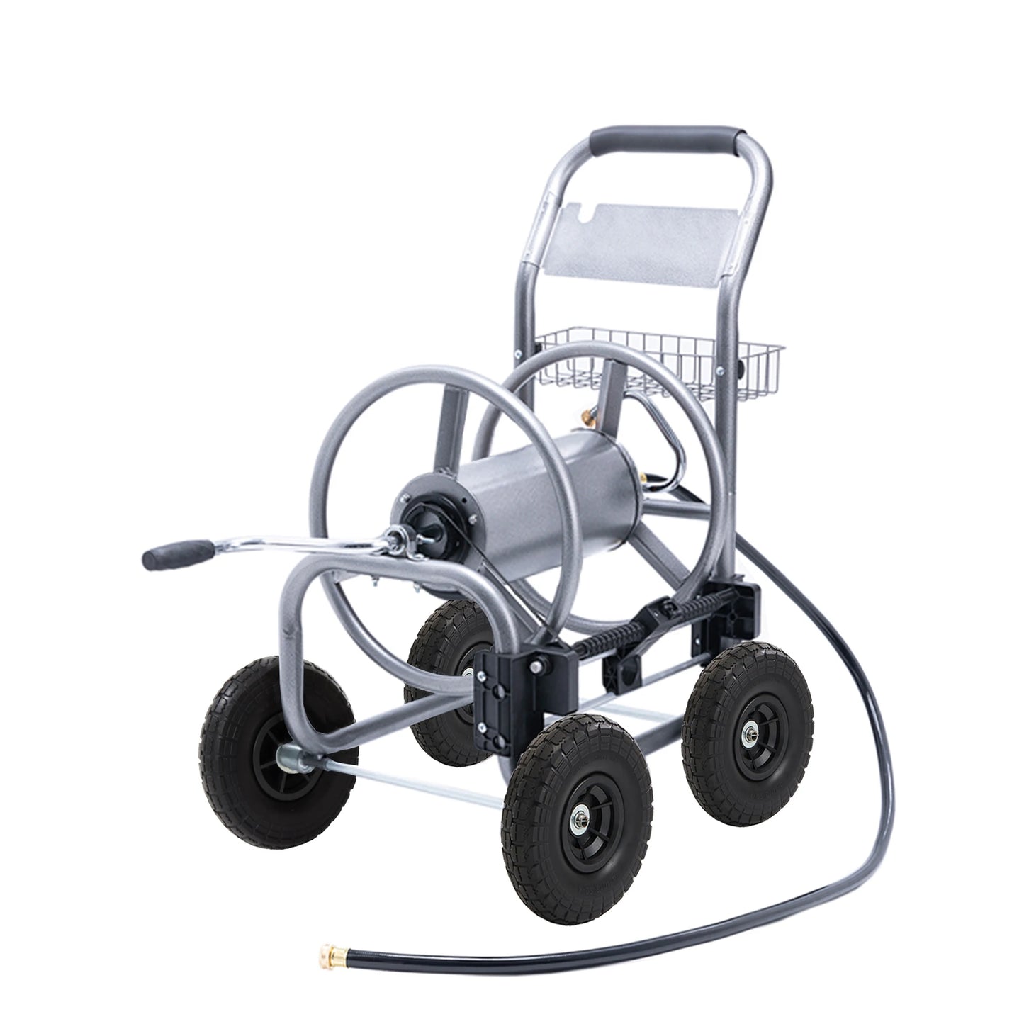 Giraffe Tools Hose Reel Cart With Wheels Outdoor 250-Foot 5/8-Inch Hose