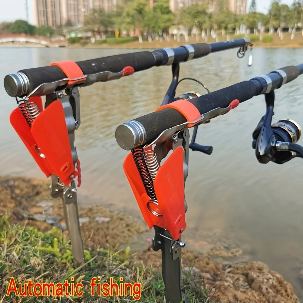 Automatic Spring Fishing Rod Holder Stainless Steel