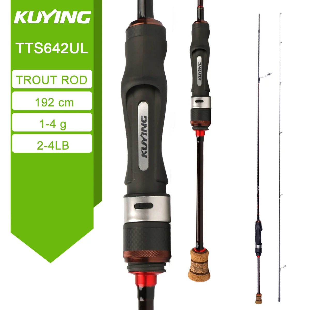 Kuying Teton Spinning Casting Rod BFS Pole Carbon 0.8-8g 1-8lb Fuji Parts