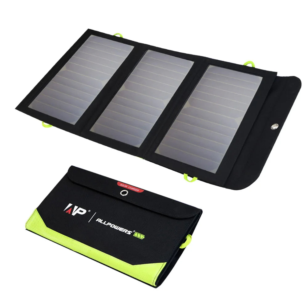 ALLPOWERS 21W Solar Panel Portable Battery Charger 10000mAh Waterproof