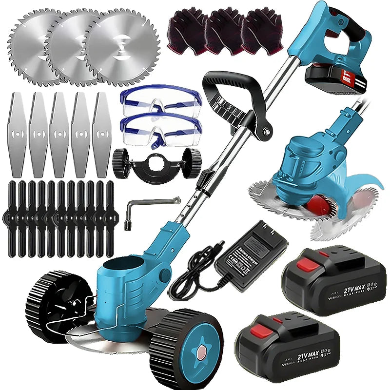 Wireless Portable Weed Trimmer Edger With Dual Lithium Batteries