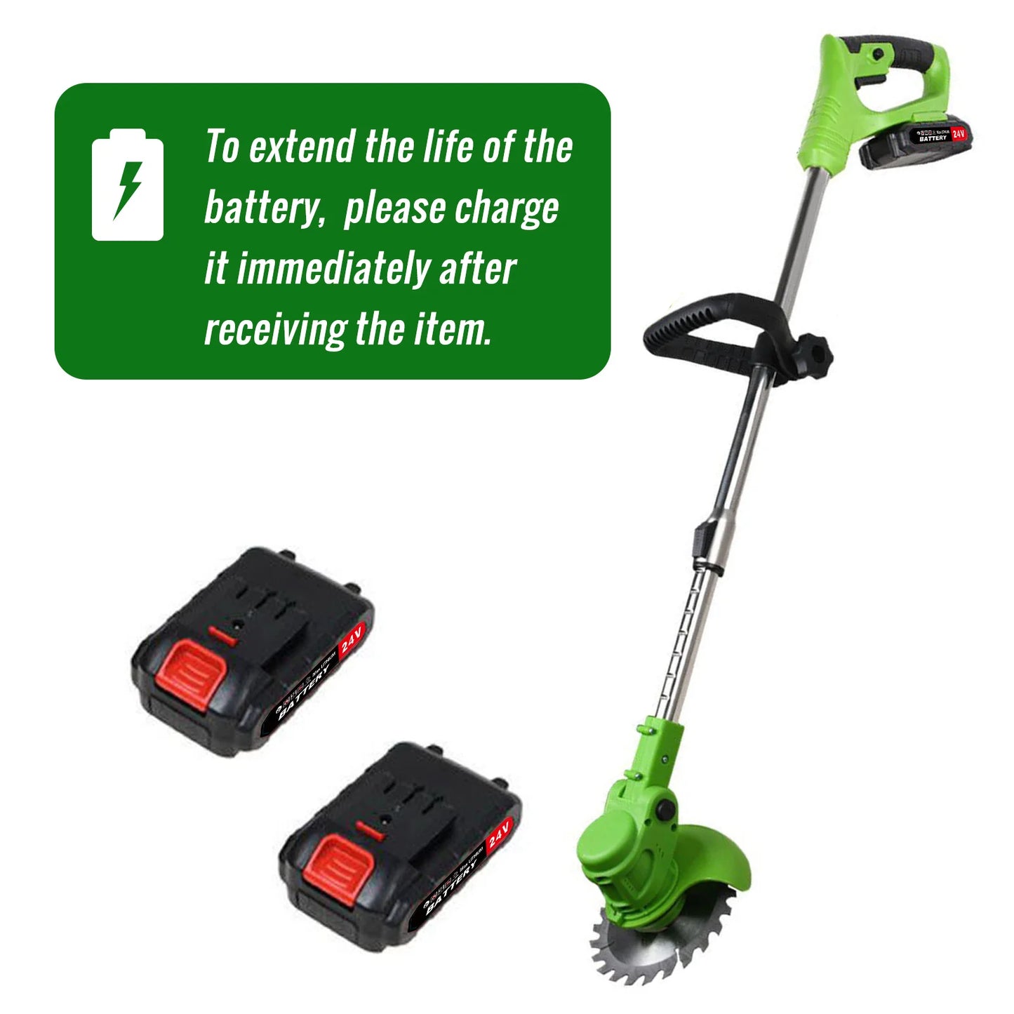Electric Cordless Weed Trimmer 2 In 1 String Grass Cutter For Yard