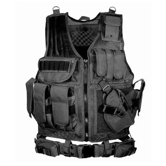 Tactical Molle Vest Adjustable Combat Body Armor For Airsoft
