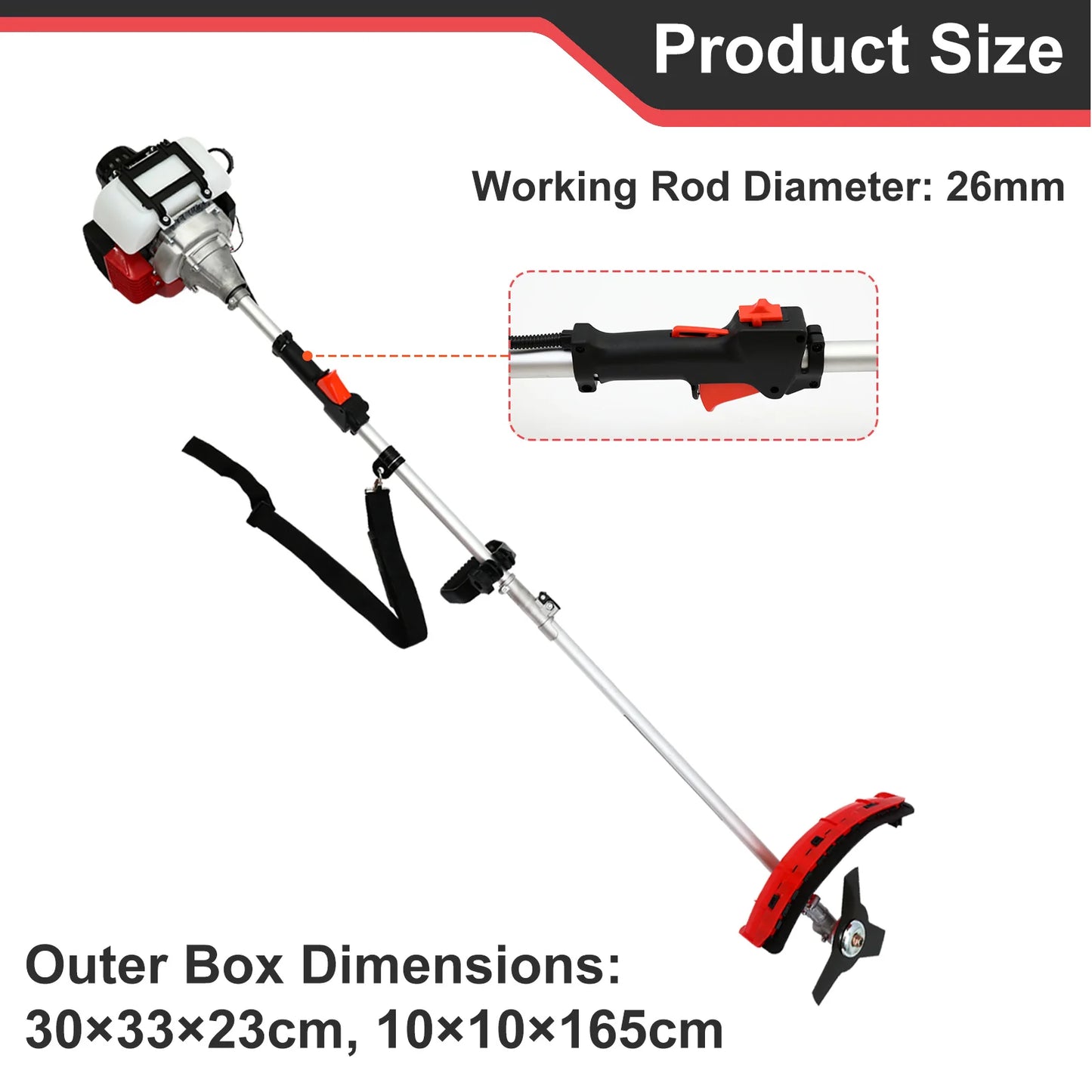 Gas Weed Eater 4 Stroke Straight Shaft Trimmer For Lawns