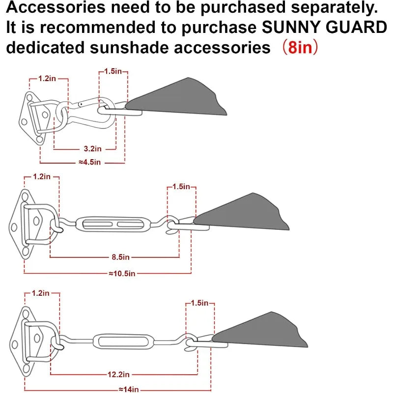 Shade Sail UV Block Sunshade For Backyard Patio Garden