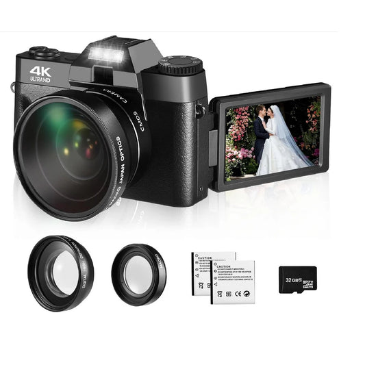 4K Digital Camera YouTube Vlogging Autofocus 16X 48MP