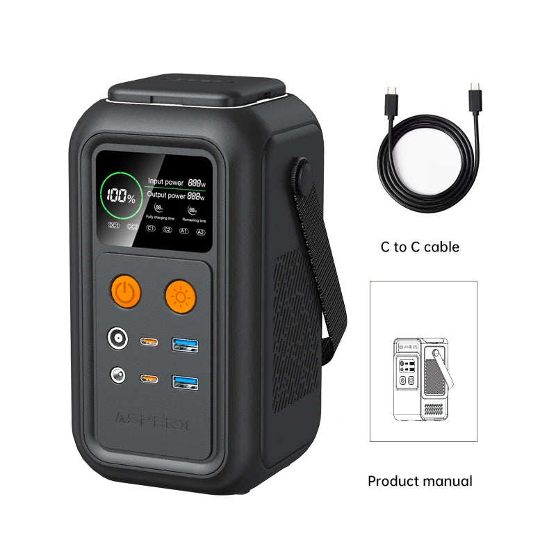 CTOLITY Portable Power Station 200W 1800W LiFePO4 Solar Generator