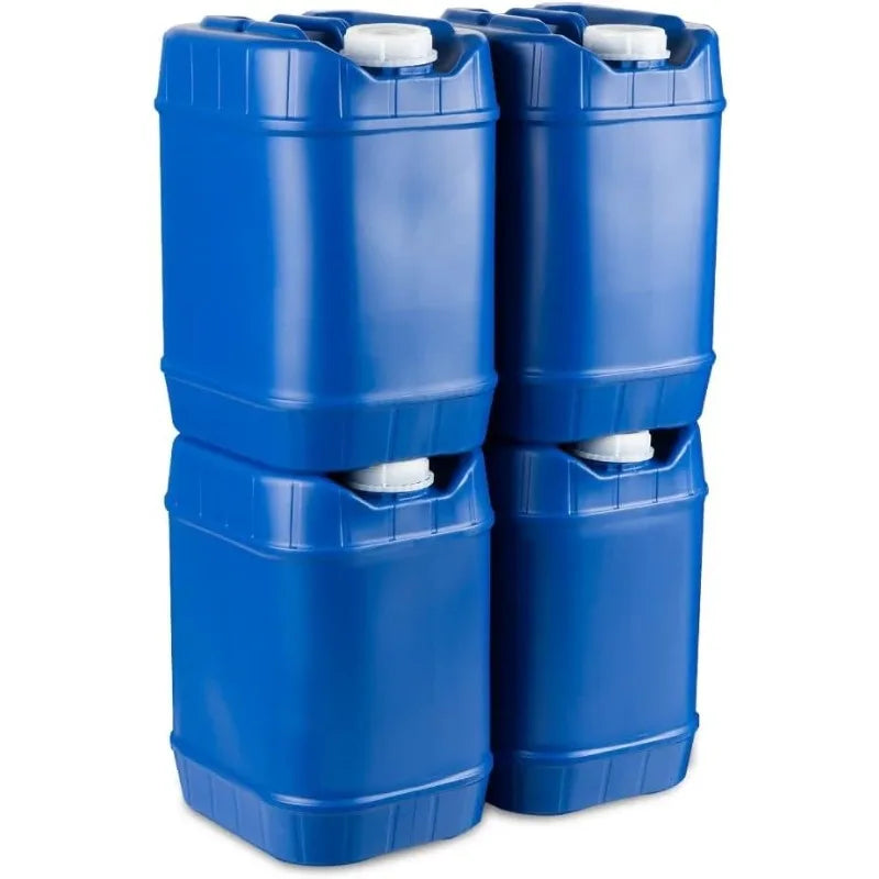 Stackable 5 Gallon Water Storage Containers For Emergency Preparedness
