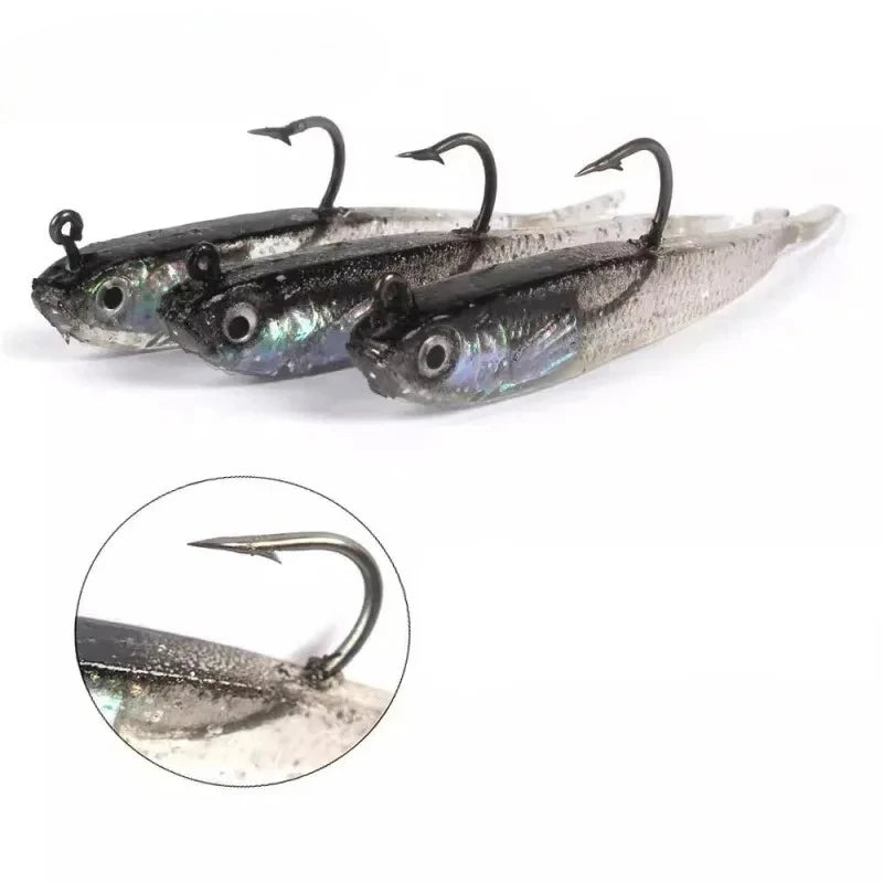 Soft Bait Fishing Set 29 Pcs With Hooks Saltwater Freshwater