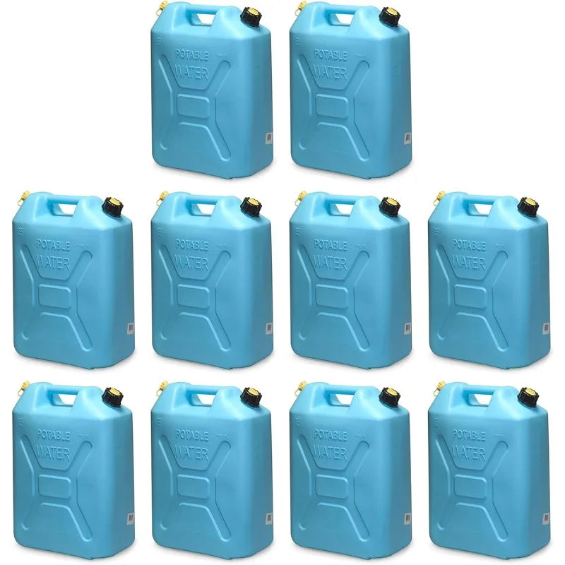 Plastic Water Jug With Reversible Spout For Camping And Emergency