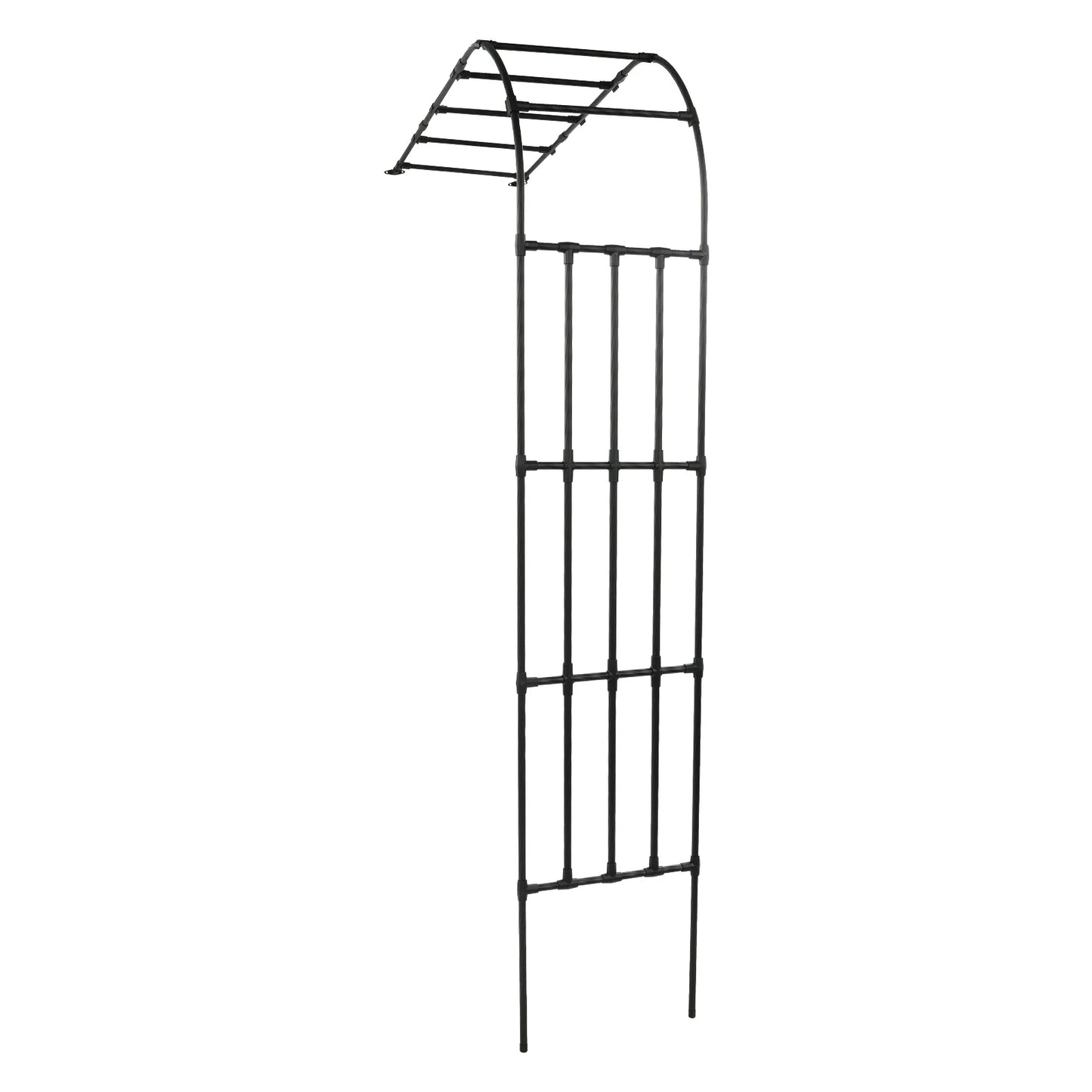 180*50*260cm Half Side Garden Arch Trellis, Steel Semi Arch Plant Climbing Support, Free Standing Wedding Arch Trellis For Plants To Climb On And Patio Balcony Lawn Decor