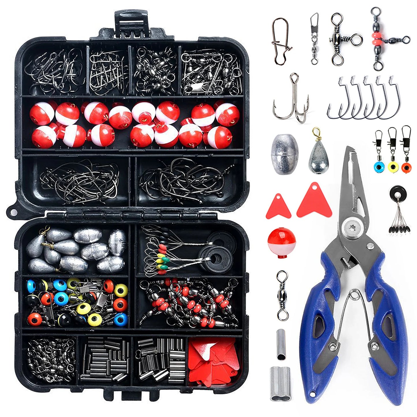 Docooler 263 Piece Fishing Accessories Set Tackle Box