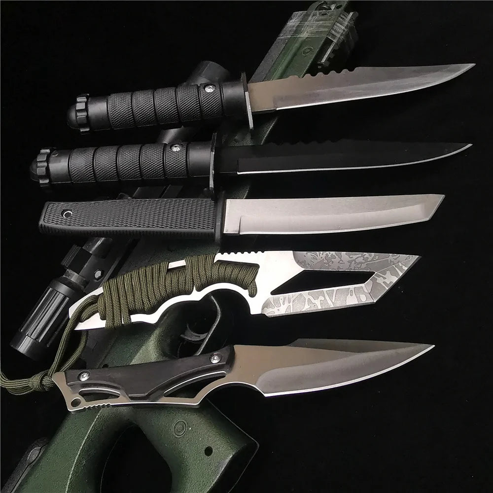 Spring Assisted Tactical Knife Switchblade Outdoor Multitool Tanto Hunting