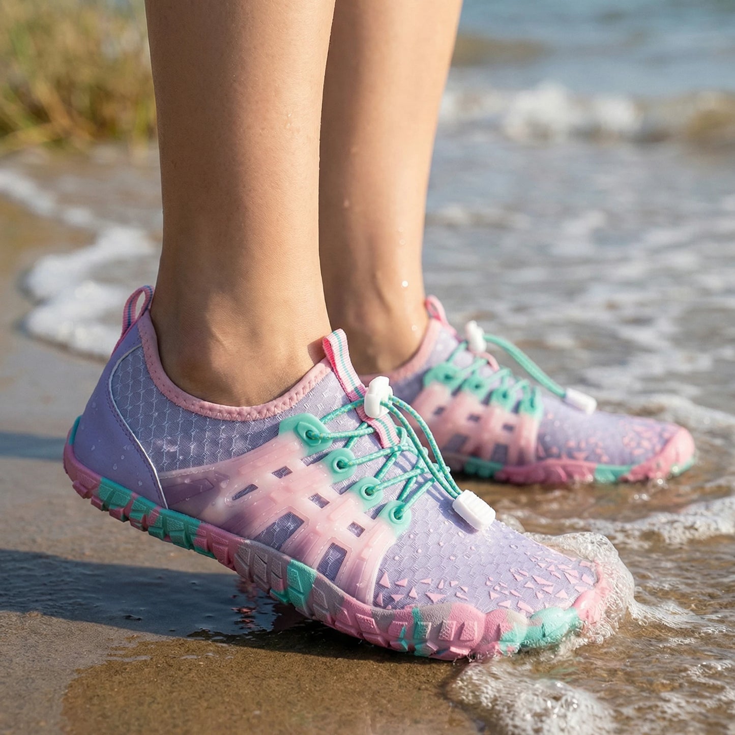 Women Aqua Shoes Anti-Slip Quick-Dry Beach Beach Barefoot Shoes Outdoor Lightweight Sneakers Hiking Surfing Boating Fishing