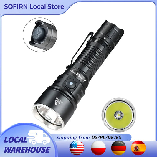 Sofirn SK40 SFT70 LED Tactical Flashlight 3200lm Spotlight