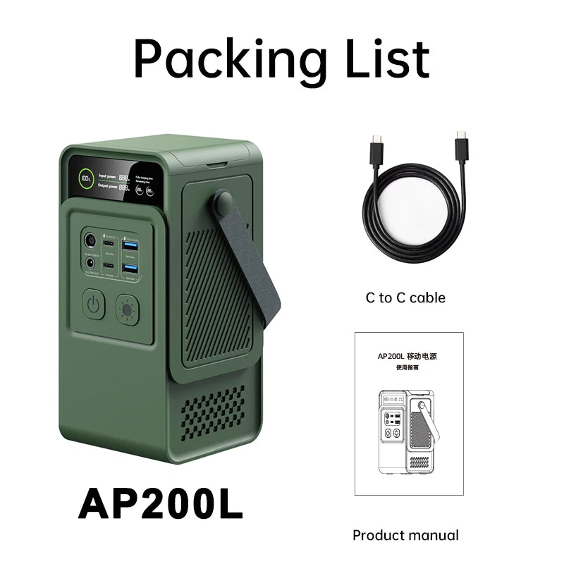 CTOLITY Portable Power Station 200W 1800W LiFePO4 Solar Generator