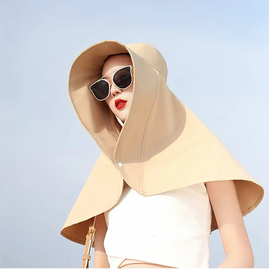 Breathable Foldable Sun Hat Unisex Neck Flap UPF50 UV Protection