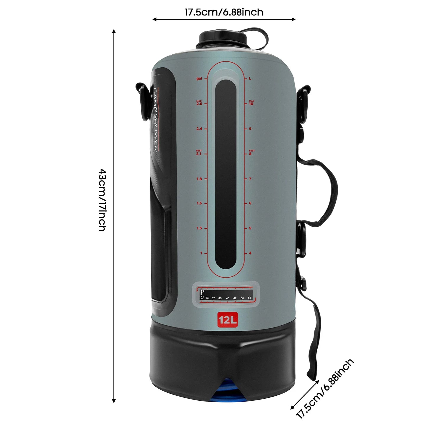 Bymaocar Portable Camping Shower Bag for Outdoor Hiking and Travel