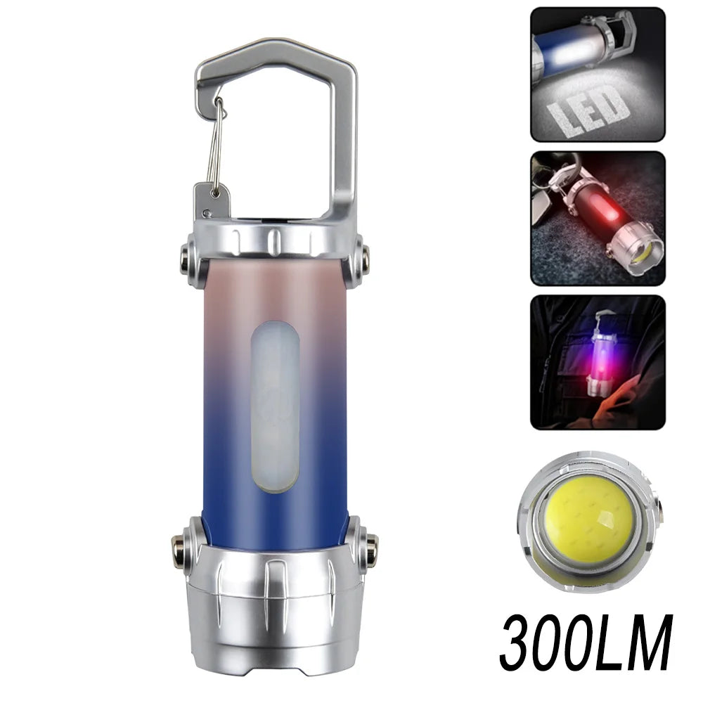 EDC LED Flashlight Rechargeable Magnetic ClipOn Handheld for Hiking