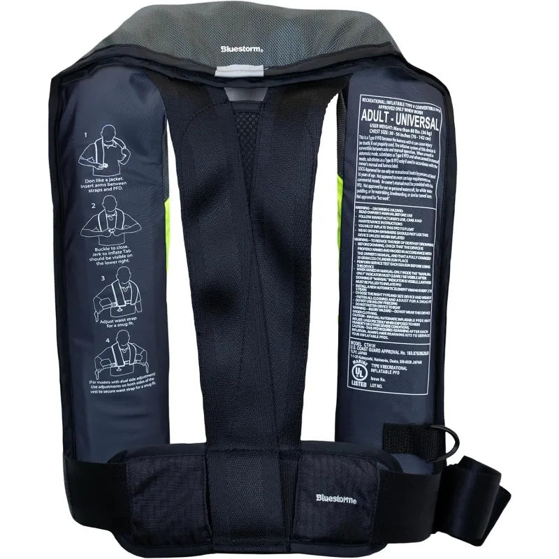Stratus Inflatable PFD USCG Approved Automatic Self Inflating Life Jacket