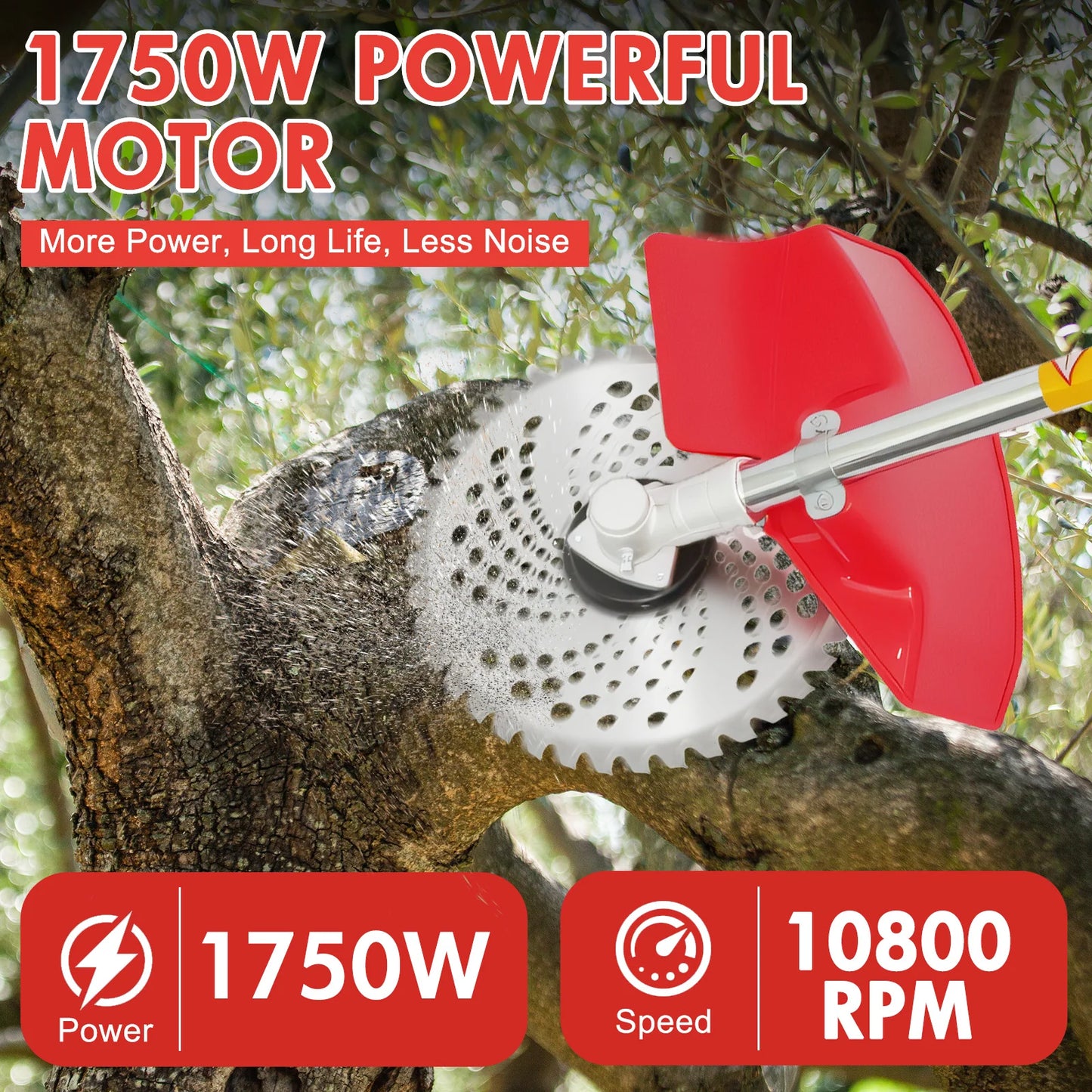 Gasoline Lawn Mower 2-Stroke 4 In 1 With Telescopic Handle