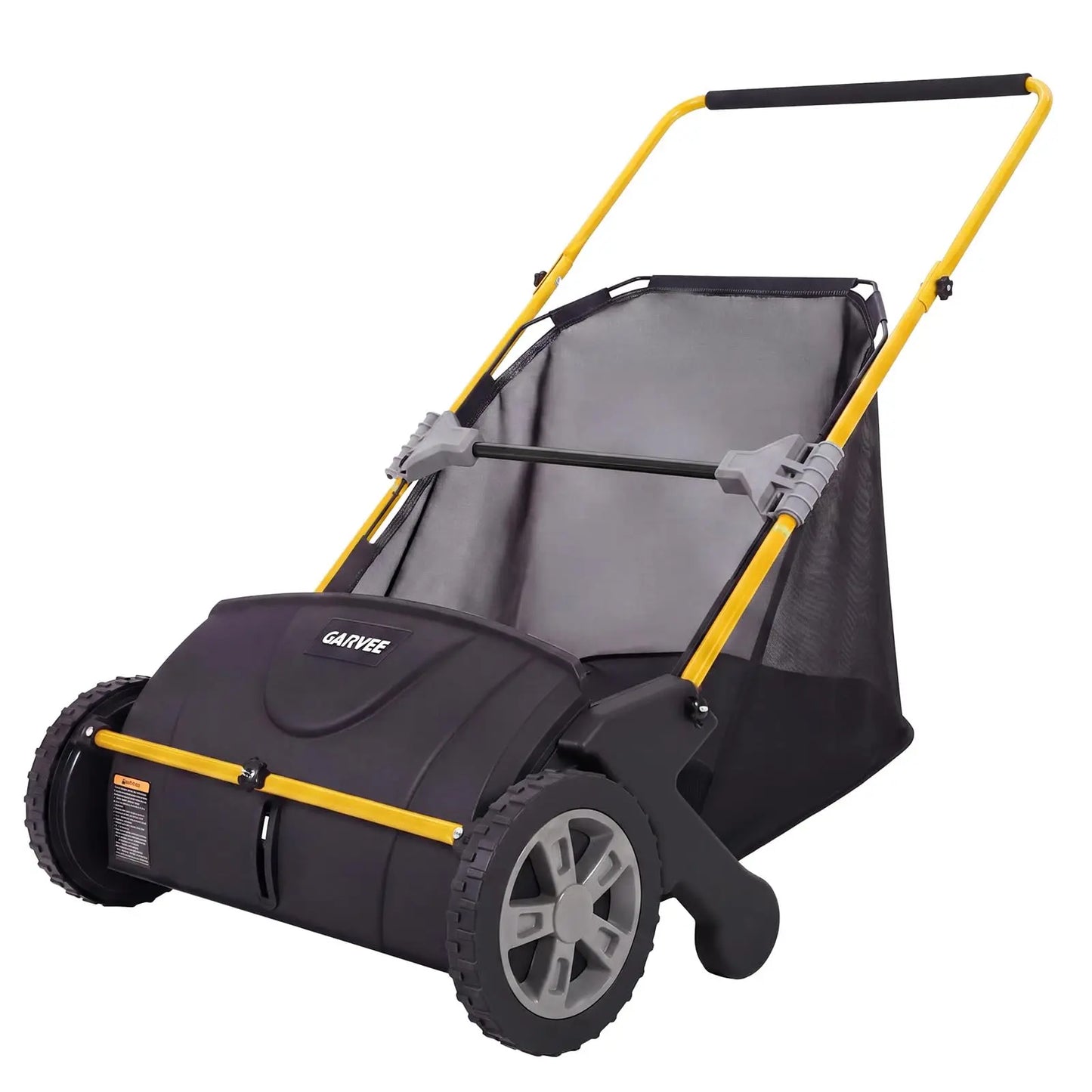 HiMISS Push Lawn Sweeper With Large Hopper And Four Brushes