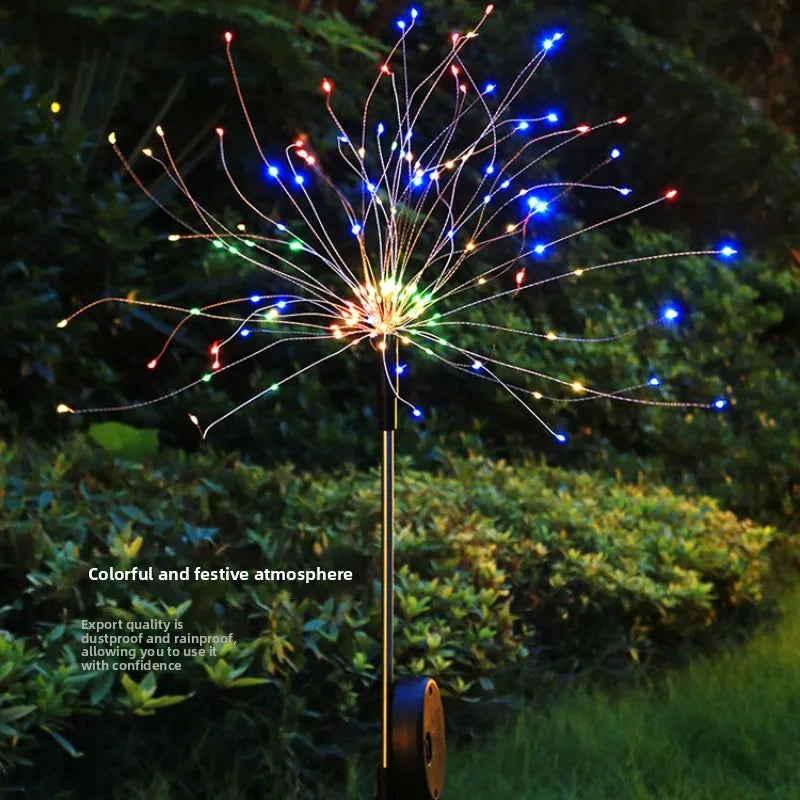 Solar Firework LED Lights 60 LED Outdoor Garden Pathway Waterproof 8 Modes