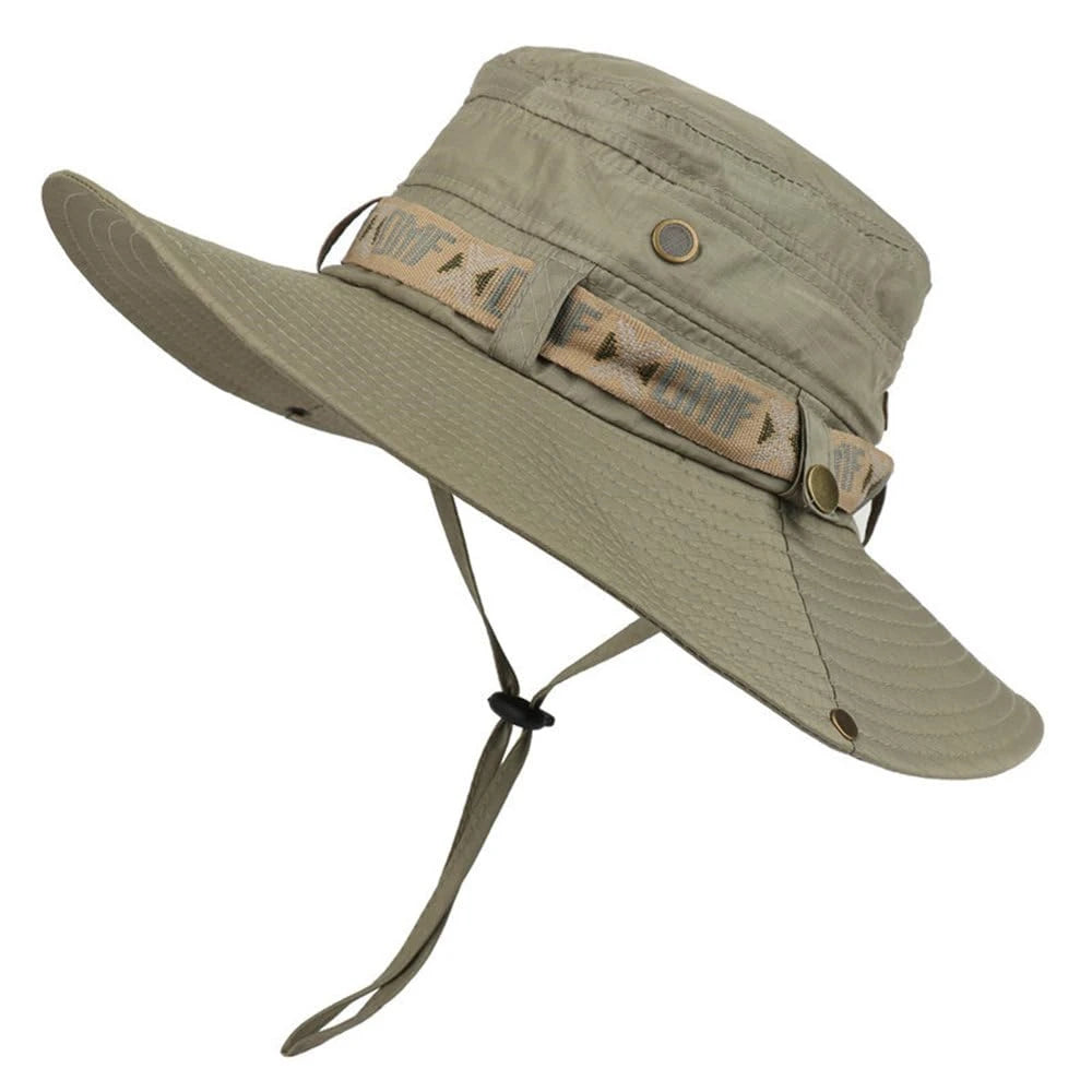 Men UV Protection Nylon Bucket Hat For Hiking And Beach