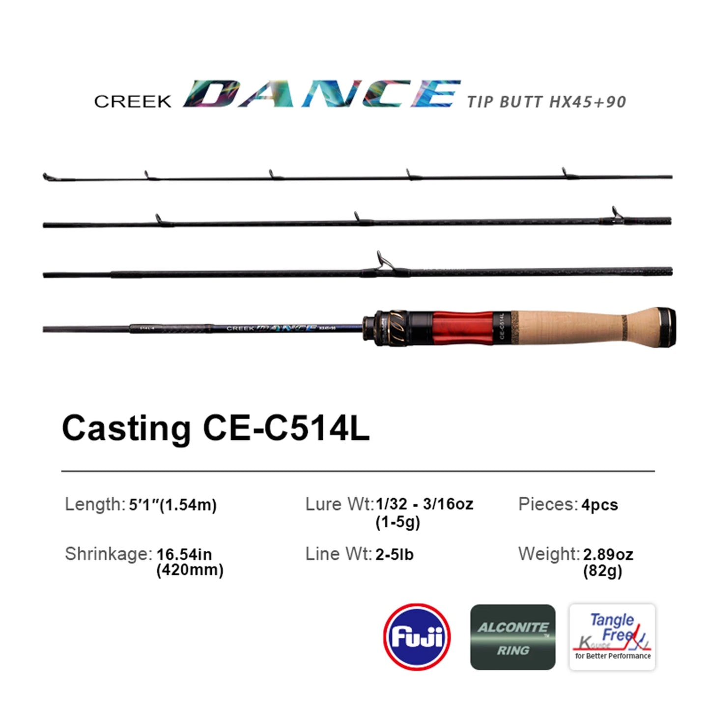 PureLure Trout Fishing Rod BFS Casting UL Spinning Travel Rod