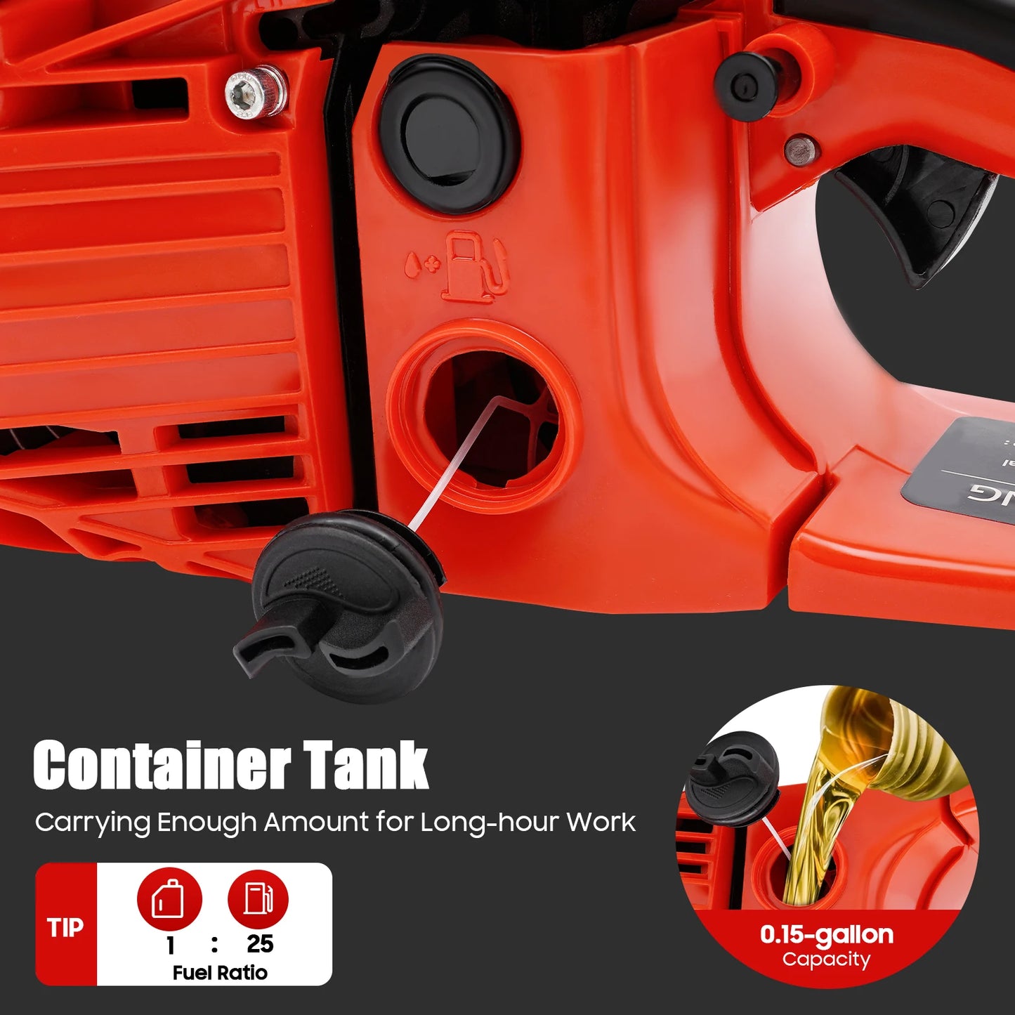Gas Chainsaw Two Stroke High Performance For Wood Cutting And Pruning
