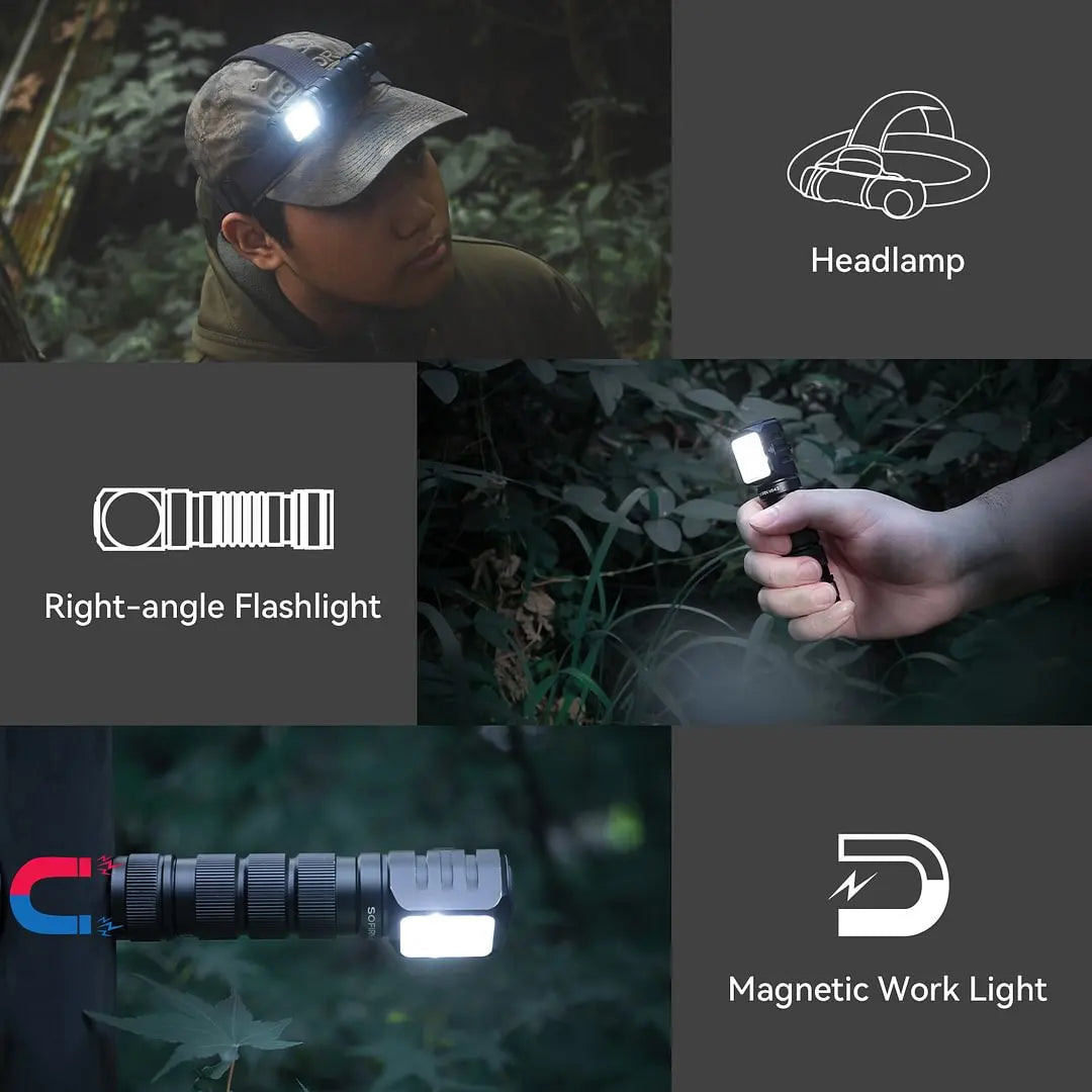 Sofirn HS42 Headlamp 2100lm USB C Rechargeable Flashlight for Camping