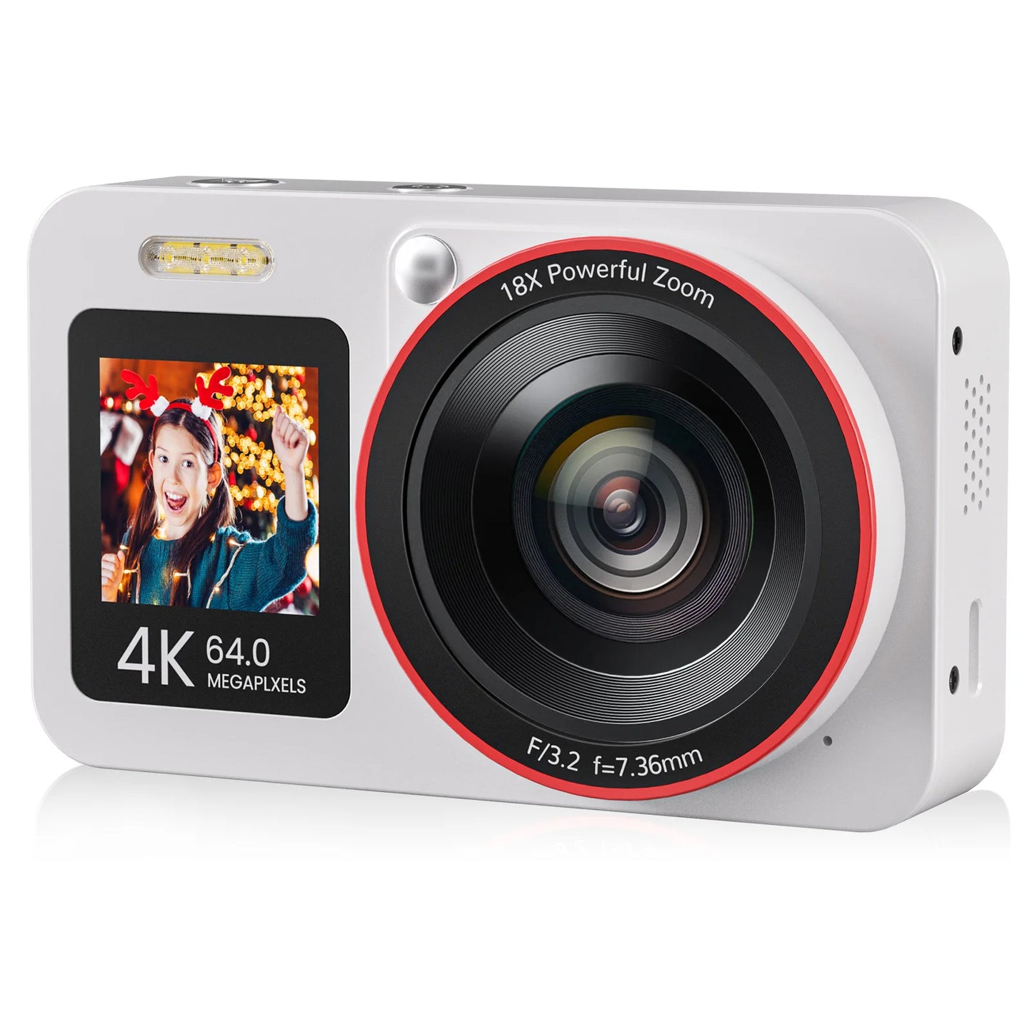 Digital Camera FHD 4K 64MP Dual Screen 64GB Card Pro