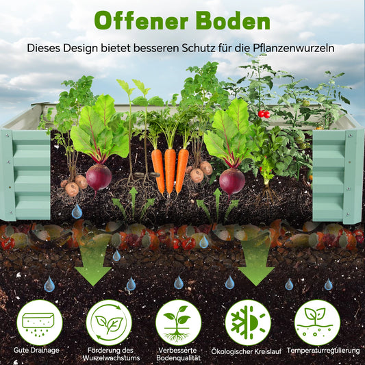 Galvanized Raised Garden Bed Metal Planter For Outdoor Plants