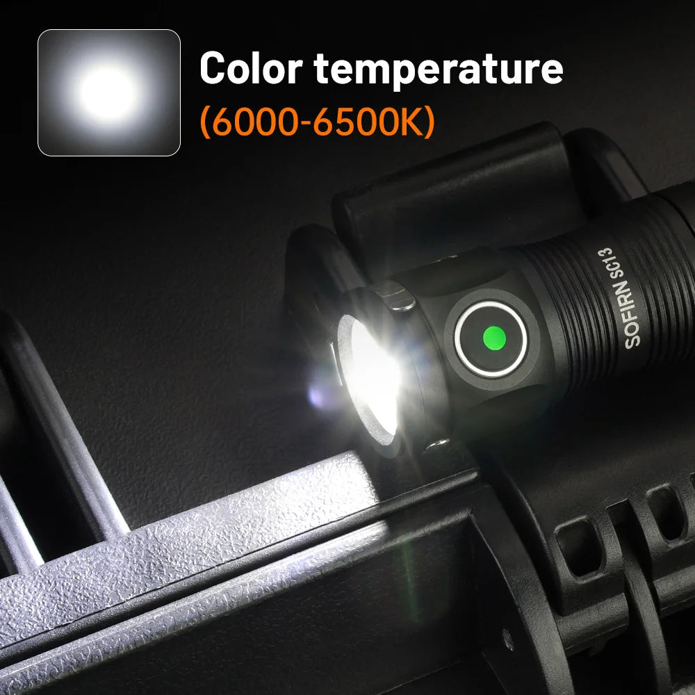 Sofirn SC13 SST40 LED Rechargeable Flashlight 1300lm Tactical
