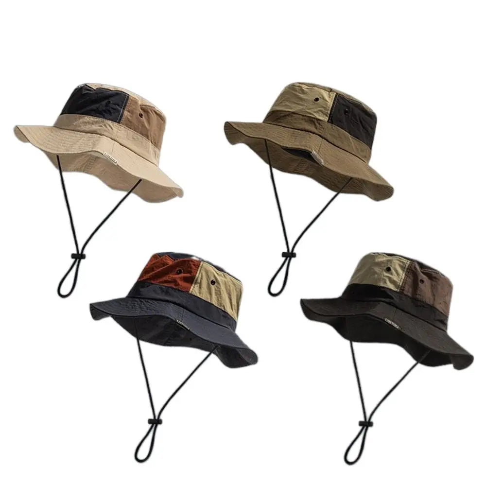 Sun Protection Wide Brim Bucket Hat Quick Dry Anti UV