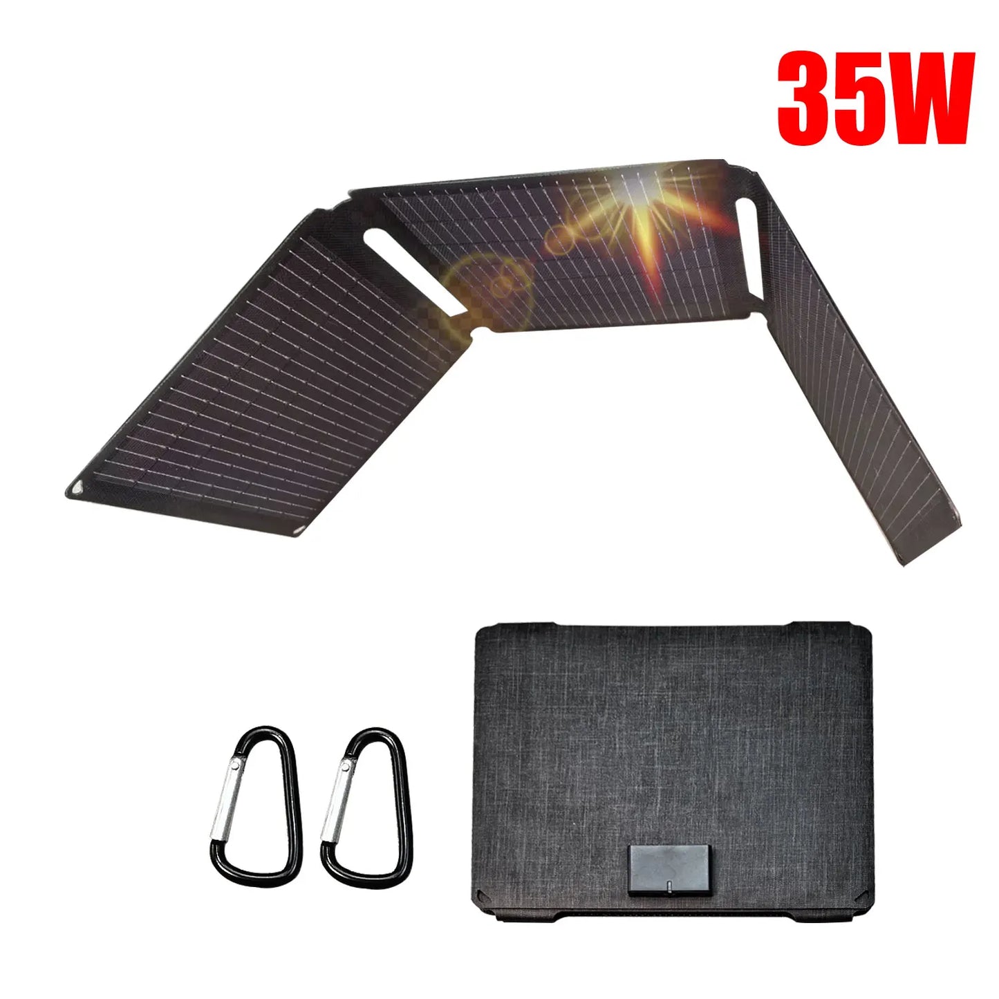 JINGYANGPV 35W Solar Panel with USB Type C Fast Charge