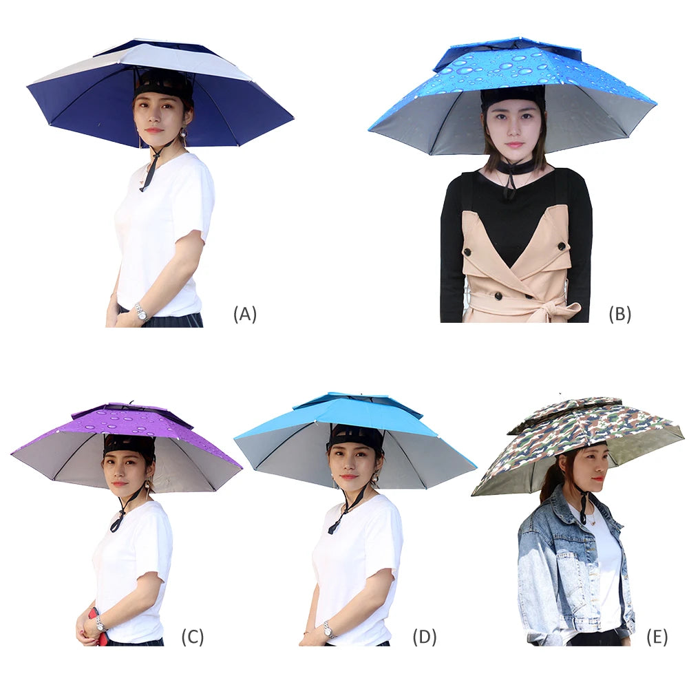 Shunmaii Portable Foldable Fishing Sunshade Umbrella Hat UV Protection