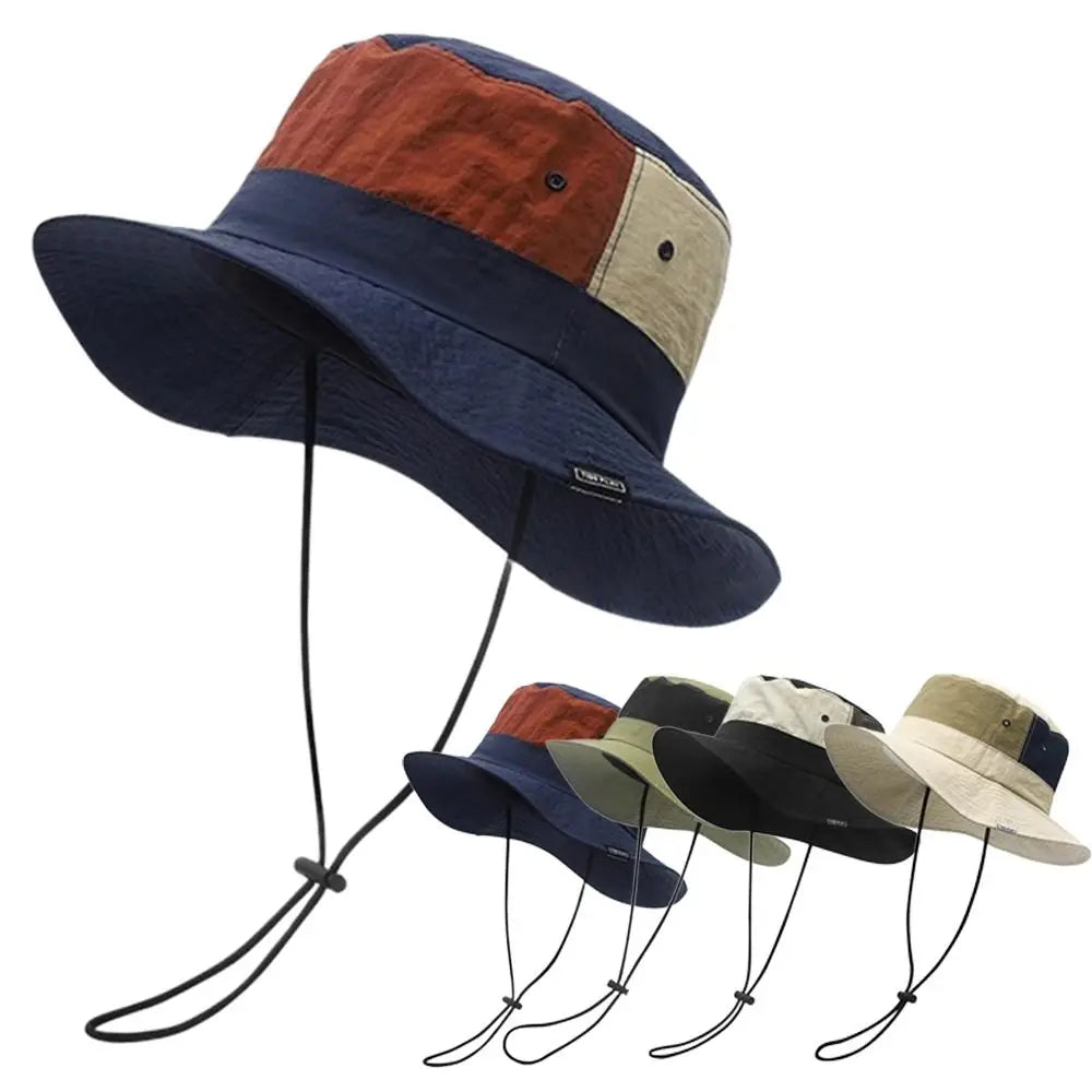 Sun Protection Wide Brim Bucket Hat Quick Dry Anti UV