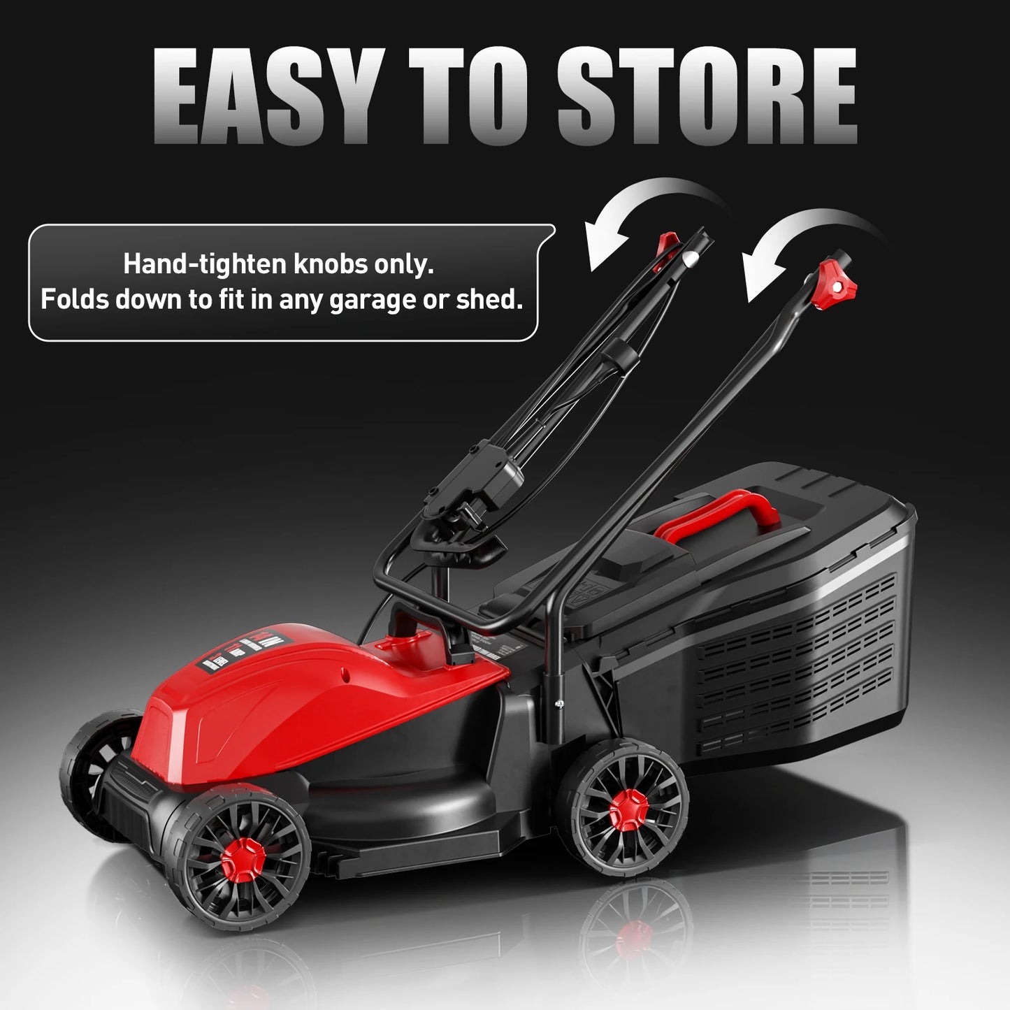 Jetting Corded Electric Lawn Mower 2in1 Mulching 25L Bag Three Position Height