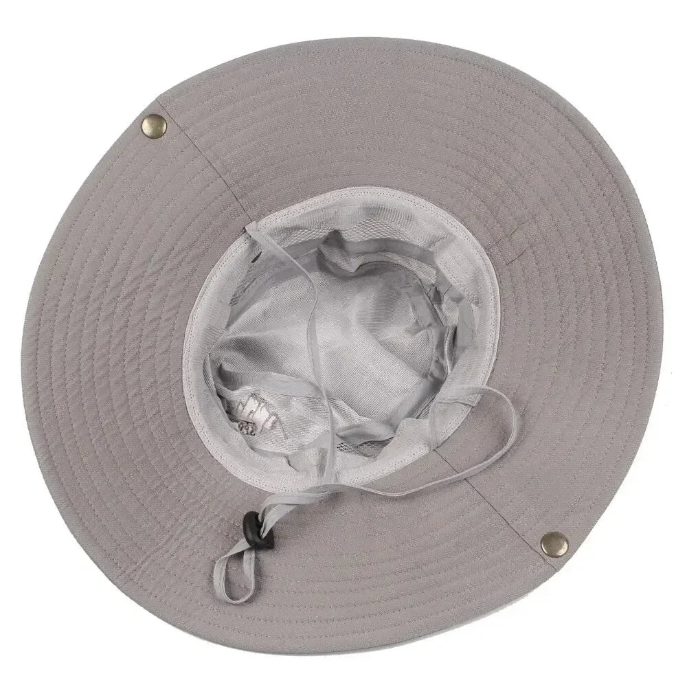 Outdoor UV Protection Bucket Hat With Wide Panama Brim